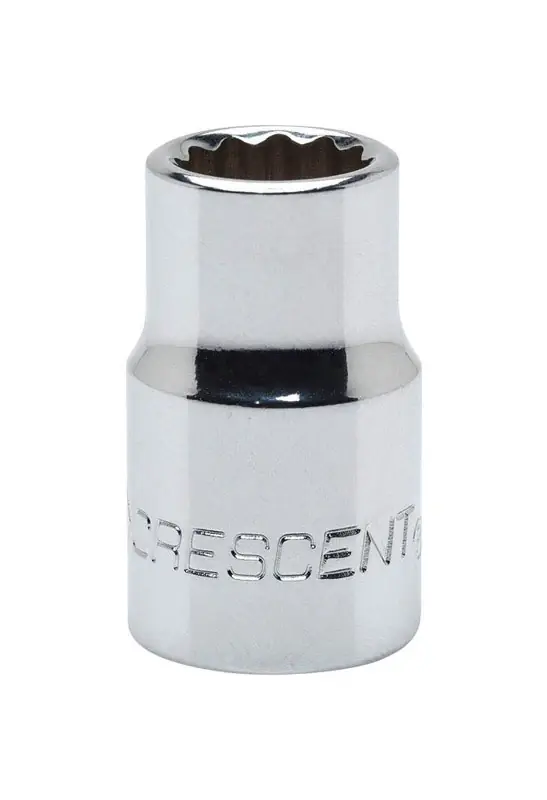 19 Mm X 3/8 In. Drive Metric 12 Point Standard Socket - Chrome Vanadium Steel