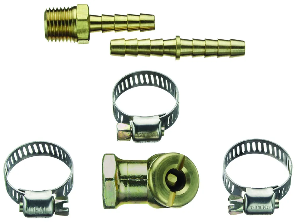Air Hose Repair Kit For Male Hose Fitting 1/4 In. 5 Pc