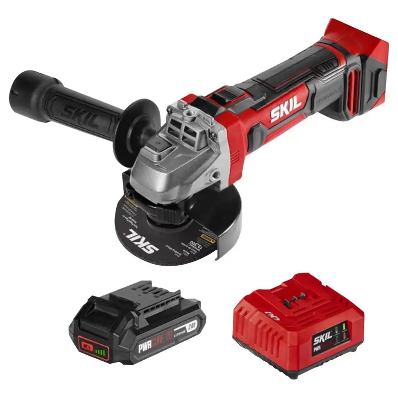 Pwr Core 20 Cordless 4-1/2 Inch Angle Grinder Kit With Battery And Charger