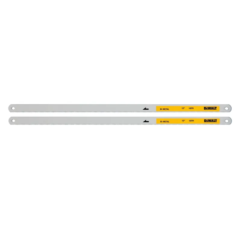 12 In. High Carbon Steel Hacksaw Blades 18 Tpi 2 Pk