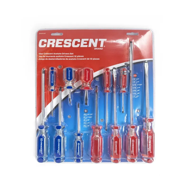 12 Piece Phillips/slotted Screwdriver Set With Magnetic Tips