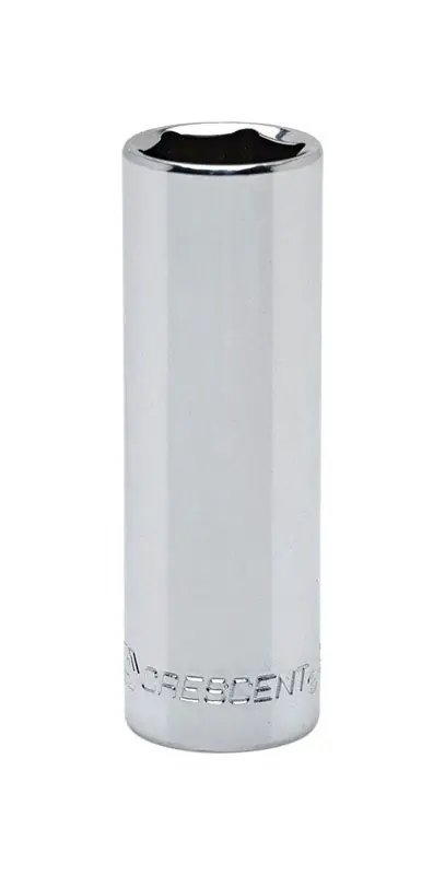 11/16 In. X 3/8 In. Drive Sae 6 Point Deep Socket - Chrome Vanadium Steel