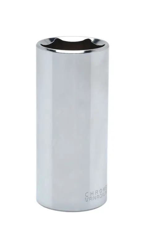5/8 In. X 1/2 In. Drive Sae 6 Point Deep Socket - Chrome Vanadium Steel