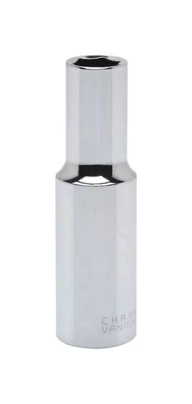 19 Mm X 1/2 In. Drive Metric 6 Point Deep Socket - Chrome Vanadium Steel