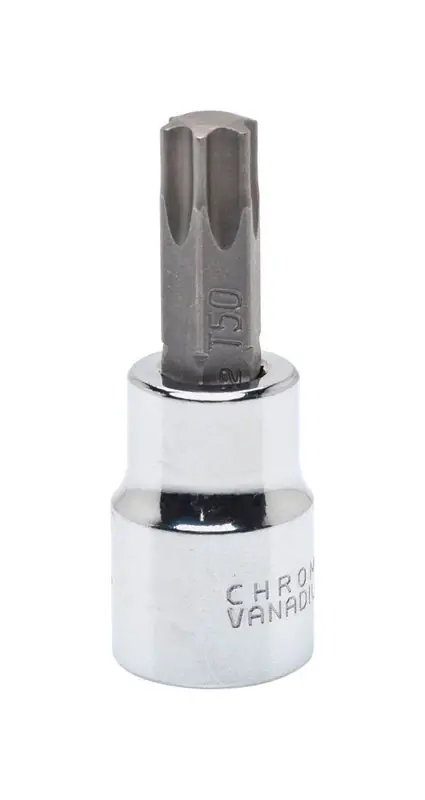 T15 1/4 In. Drive 6 Point Standard Torx Bit Socket - Chrome Vanadium Steel