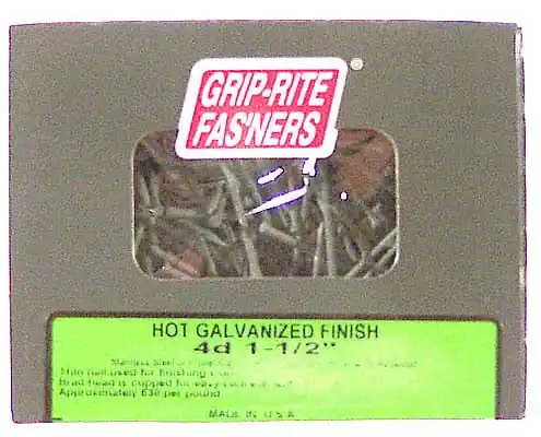 8d 2-1/2 In. Hot-dipped Galvanized Steel Finishing Nails - 1 Lb Box