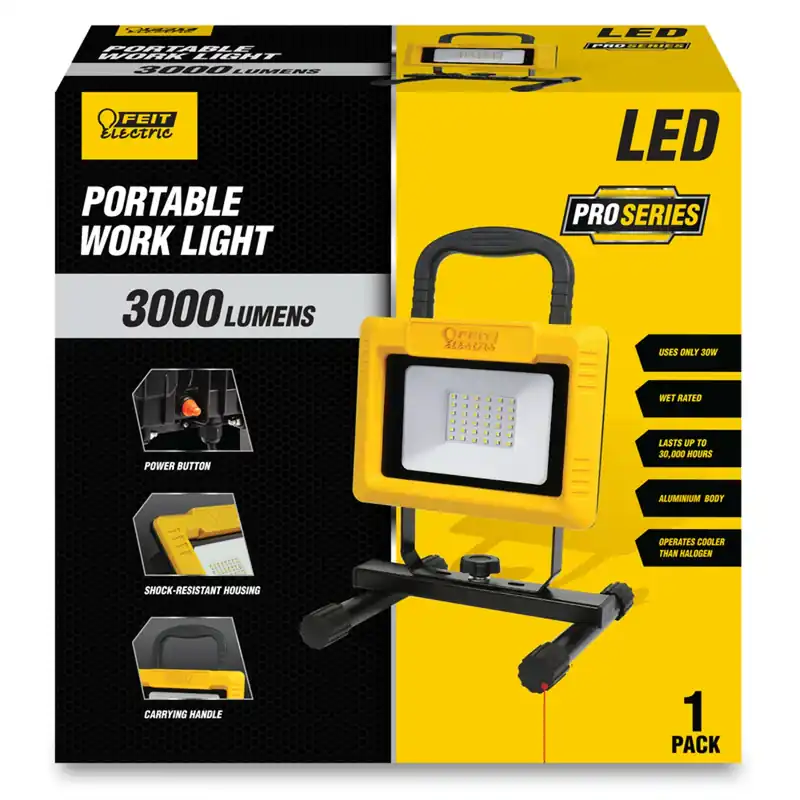 Pro Series 3000 Lumens Led Corded Stand Work Light - Model Work3000xlplug