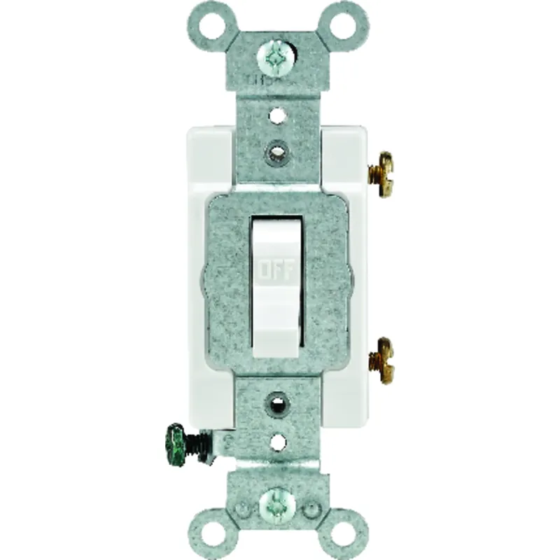 15 Amps Single Pole Toggle Ac Quiet Switch White 1 Pk