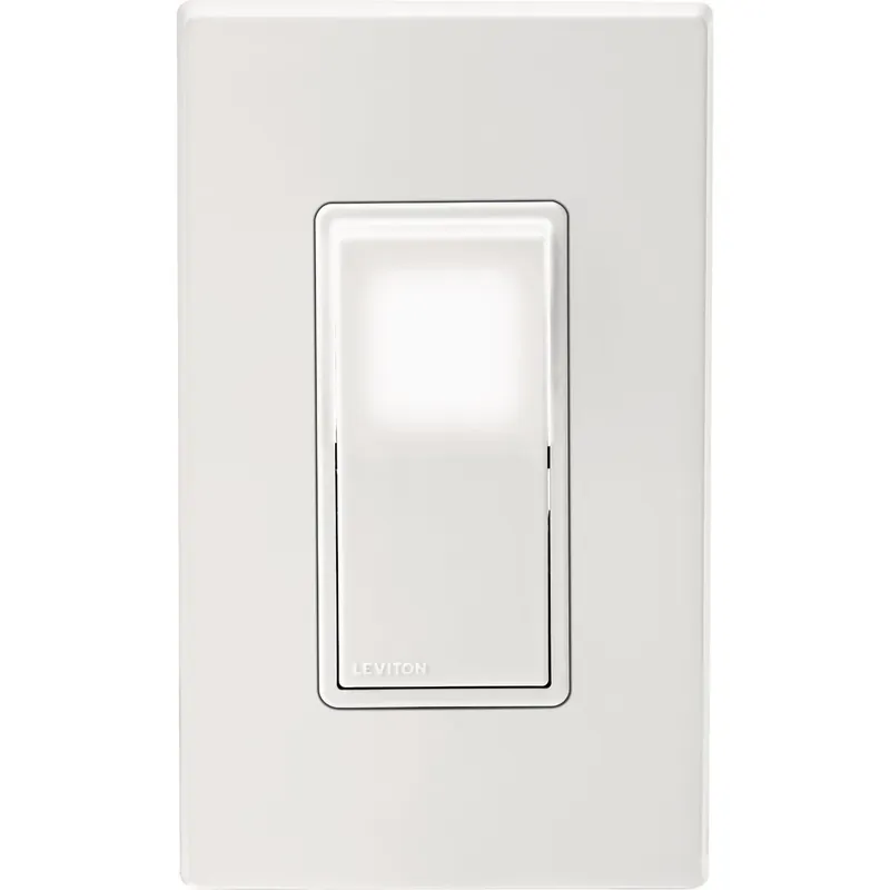 Decora Illuminated 15 Amps Single Pole Rocker Switch White 1 Pk