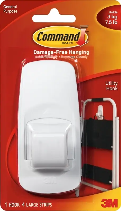 Command Jumbo Plastic Hook 4.25 In. L 1 Pk