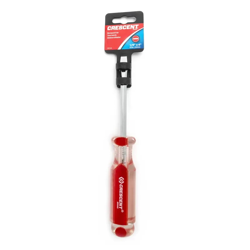 1/4 In. X 4 In. L Slotted Screwdriver With Magnetic Tip And Acetate Handle