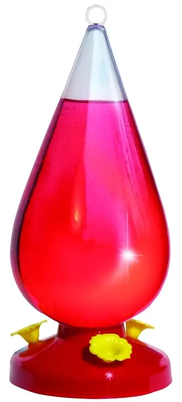 273 Dew Drop Hummingbird Feeder, 32 Oz, 3 Ports, Clear Acrylic