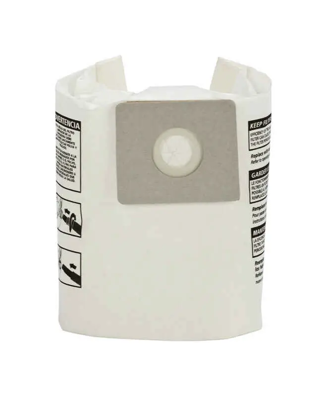 Shop-vac 11.5 In. L X 7 In. W Wet/dry Vac Bag 2-2.5 Gal. White 3 Pk