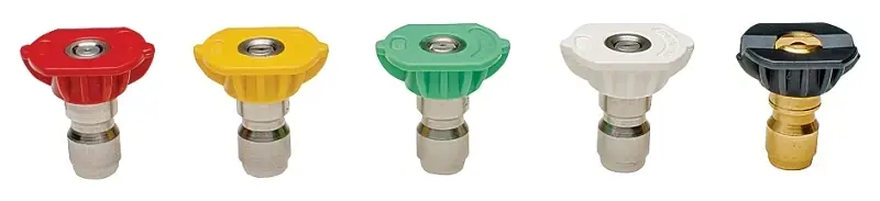 5-piece Quick Connect Nozzle Set For Pressure Washers - 0, 15, 25, 40 Degrees & Soap