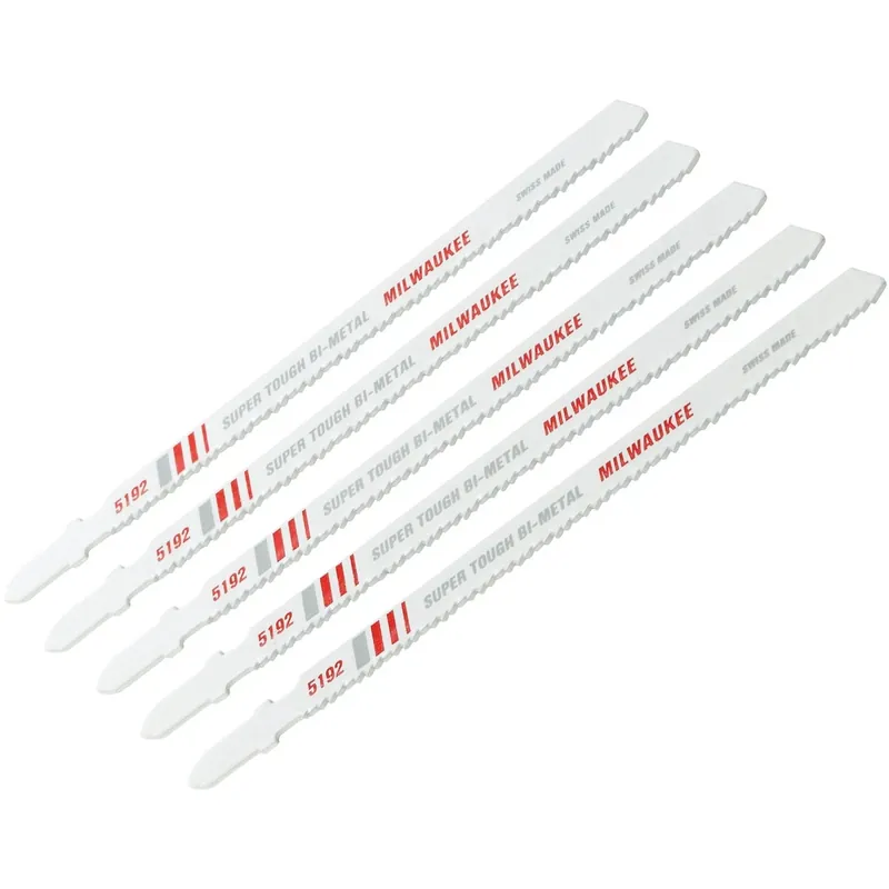 T-shank 5-1/4 In. X 14 Tpi Bi-metal Jig Saw Blade, Metal Cutting (5-pack)