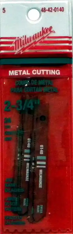 U-shank 2-3/4 In. X 24 Tpi High Speed Steel Jig Saw Blade, Metal Cutting (5-pack)