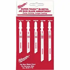 5-piece T-shank Bi-metal Jig Saw Blade Set 49-22-1178