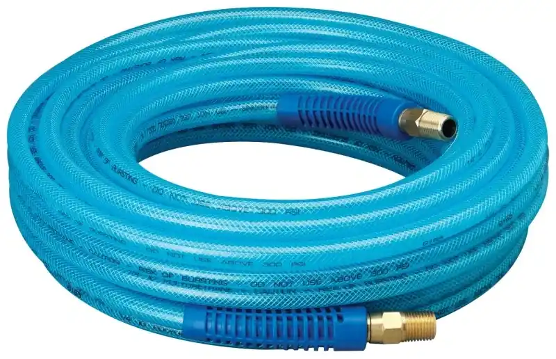 1/4 In. X 50 Ft. Polyurethane Air Hose With Swivel Ends And Bend Restrictors