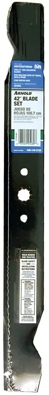 42 In. Side Discharge Mower Blade Set For Riding Mowers 2 Pk