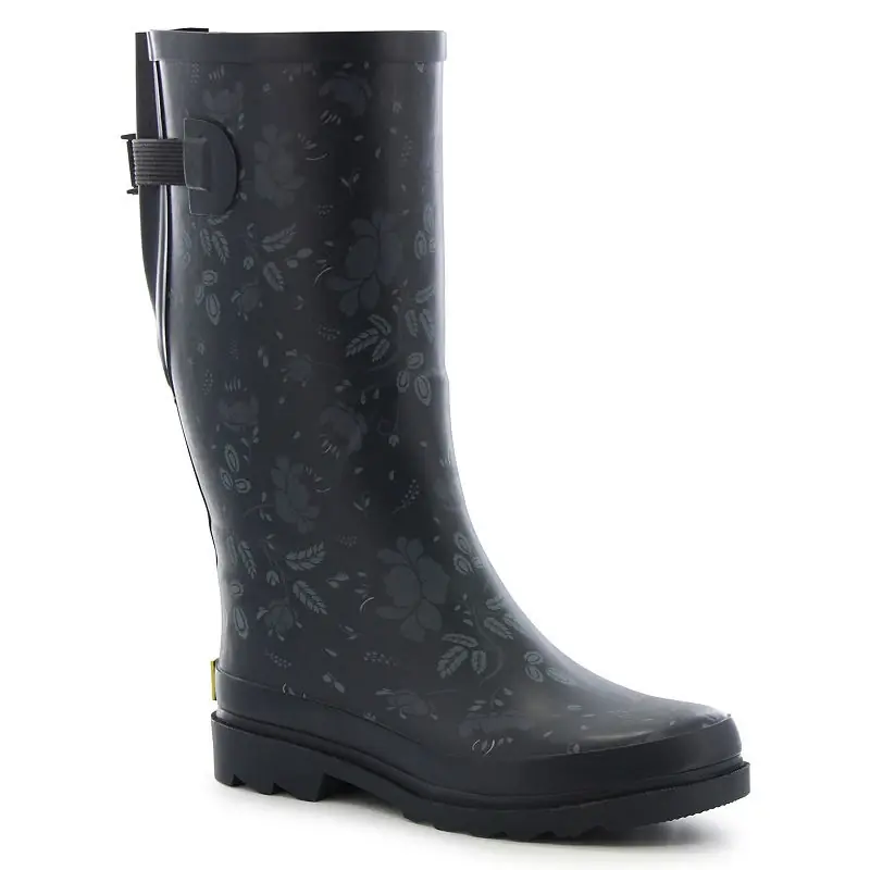 Women‘s Waterproof Floral Wide Calf Rain Boots - Stylish & Functional