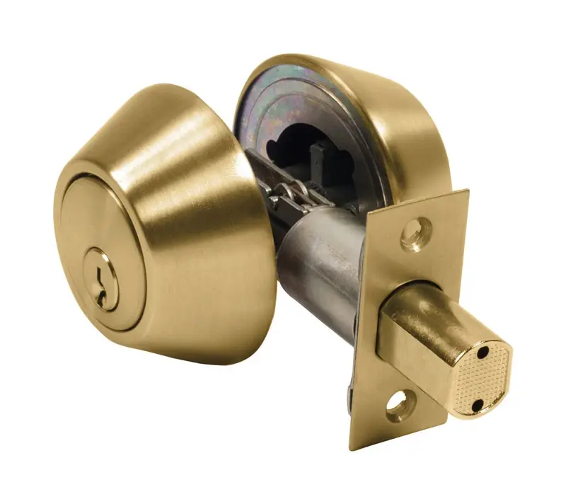 Polished Brass Double Cylinder Deadbolt, Model La2136, Residential Use