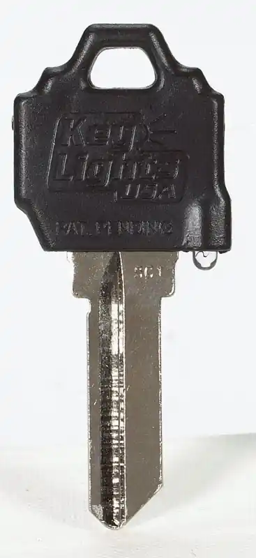 Keylights Black Head House Key Blank W/flashlight Single For Schlage/baldwin Lock