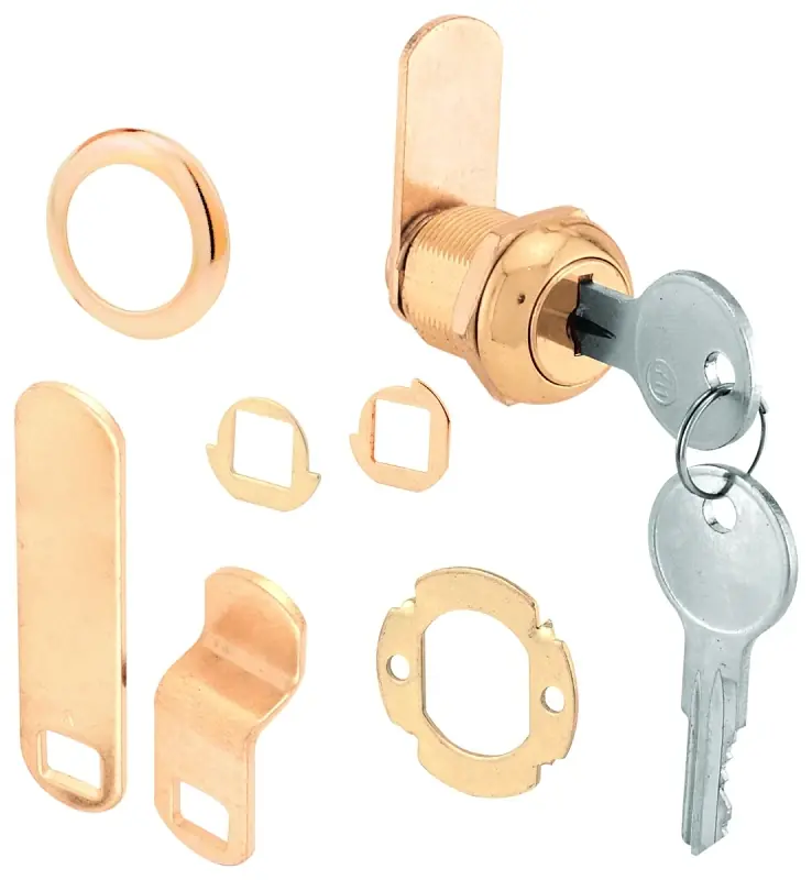 5/8 In. Brass Finish Drawer/ Cabinet Lock
