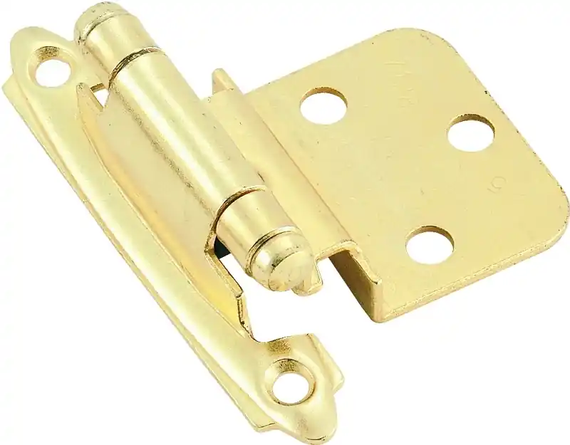 2 In. W X 2-3/4 In. L Polished Brass Steel Self-closing Hinge 2 Pk