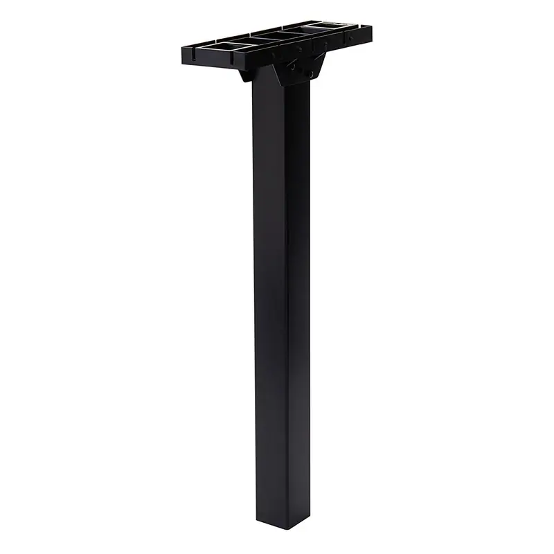Patriot Mailbox Post 46.9 In. Black Polymer With Ground Mount And Bracket