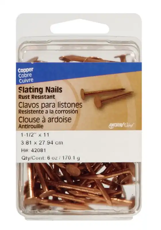 1-1/2 In. Slate Copper Nail Flat Head