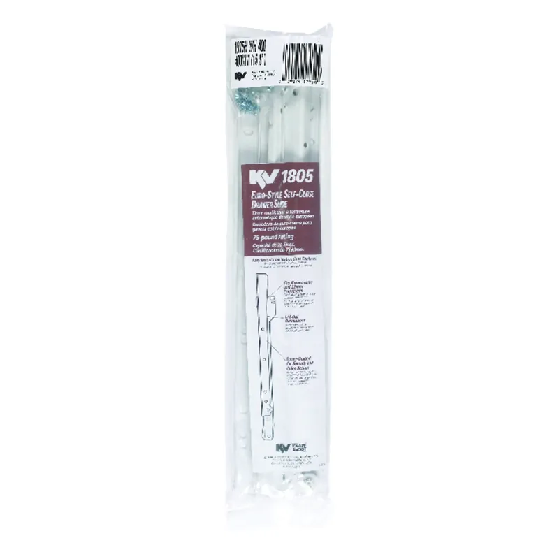 16 In. L Steel Self Close Drawer Slide 2 Pk