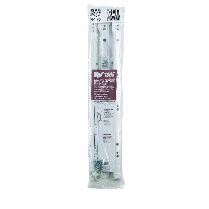 18 In. L Steel Self Close Drawer Slide 2 Pk