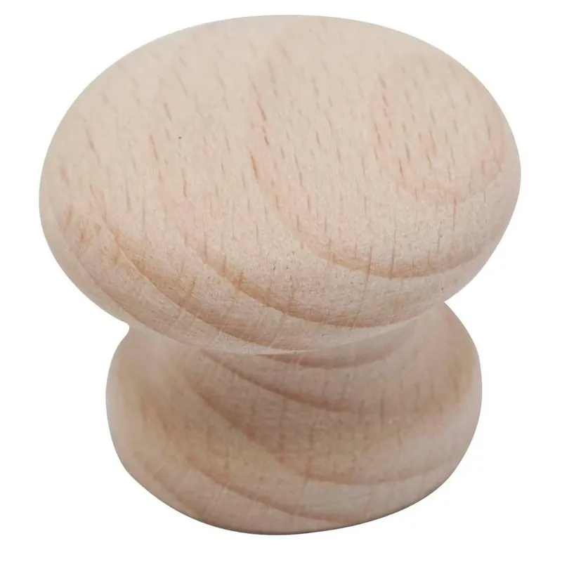 Traditional Round Furniture Knob 1-1/2 In. D .5 In. Unfinished 2 Pk