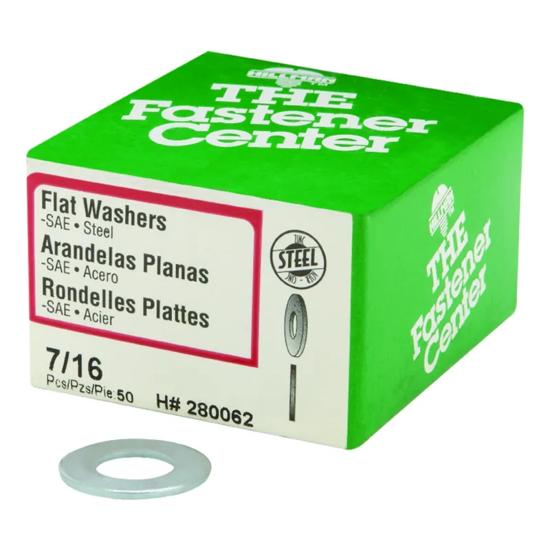 Zinc-plated Steel 7/16 In. Sae Flat Washer 50 Pk