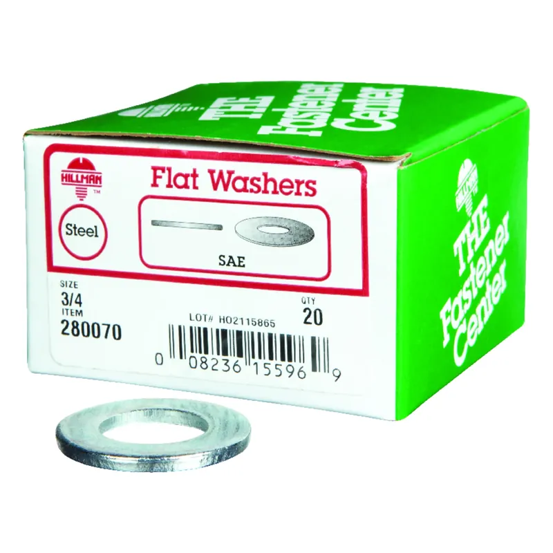 Zinc-plated Steel 3/4 In. Sae Flat Washer 20 Pk