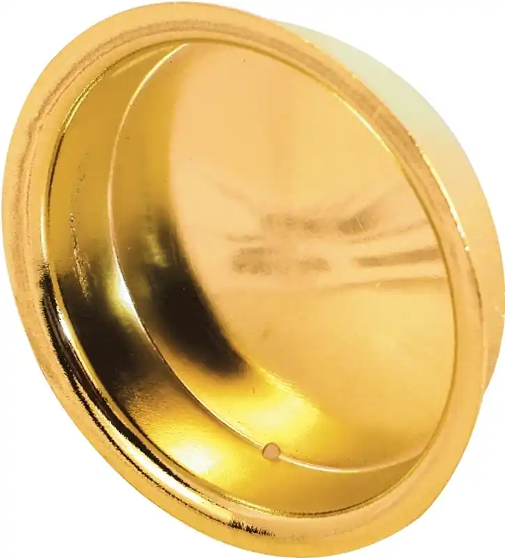 Prime-line 1.75 In. L Brass-plated Gold Steel Flush Mortise Finger Pull