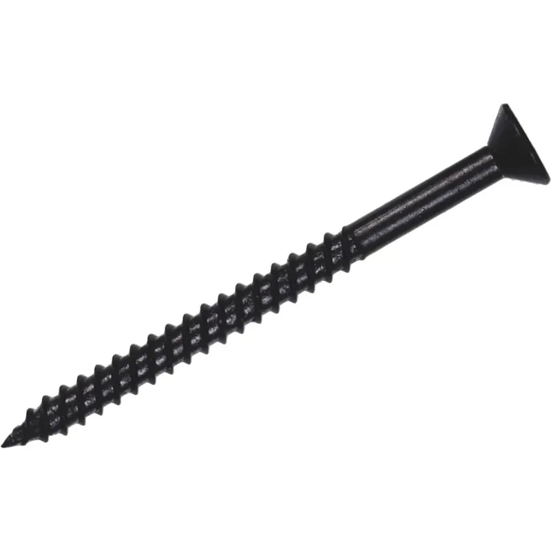 No. 8 X 1-1/2 In. L Phillips Black Phosphate Twin Thread Cabinet Screws 1 Pk