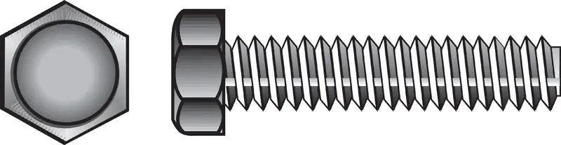 1/4 In. D X 1-1/2 In. L Zinc Plated Steel Hex Tap Bolt 1 Pk