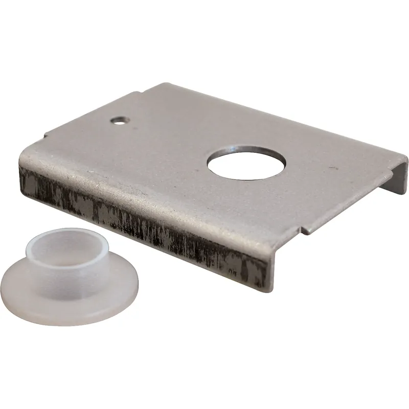 Prime-line 0.38 In. D X 1-7/8 In. L Mill Silver Steel Bracket 2 Pc