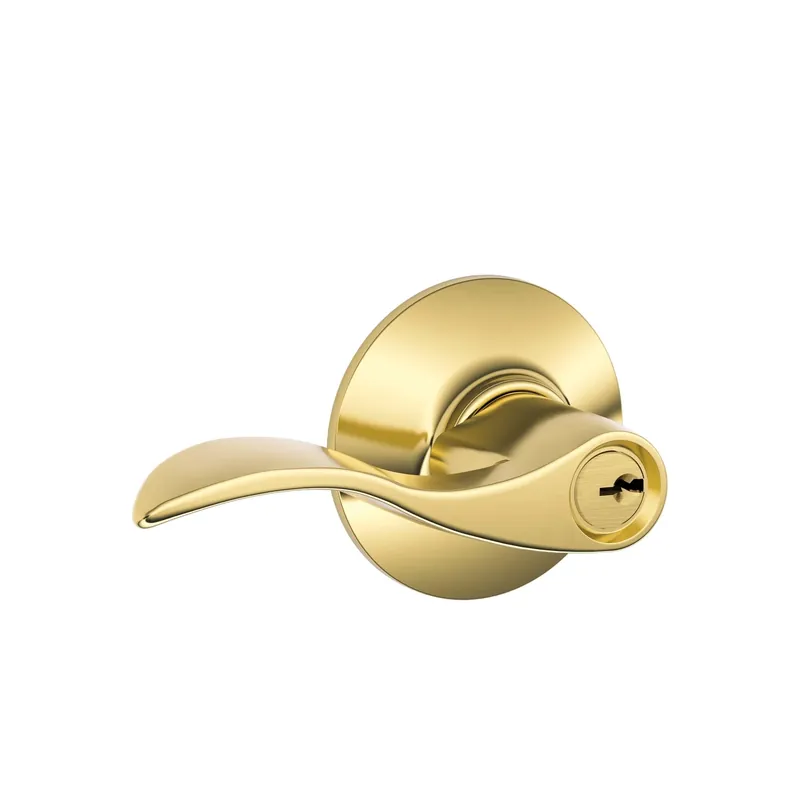 Bright Brass, Accent Design, Entry Lever Lockset