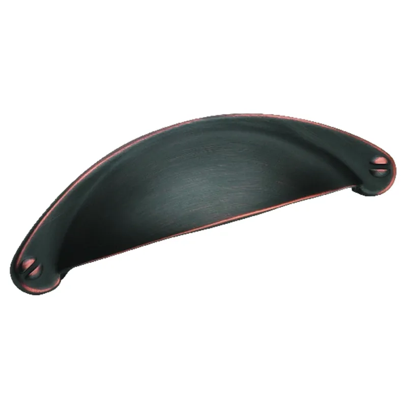 Traditional Cup Cabinet Cup Pull 2-1/2 In. Oil Rubbed Bronze Brown 1 Pk