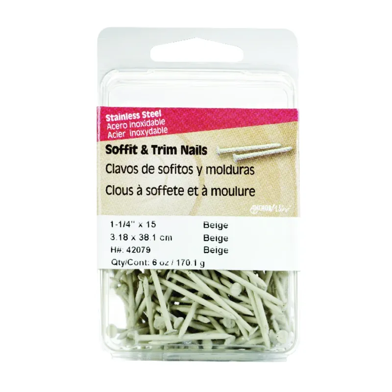 1-1/4 In. Soffit And Trim Stainless Steel Nail Flat Head 6 Oz