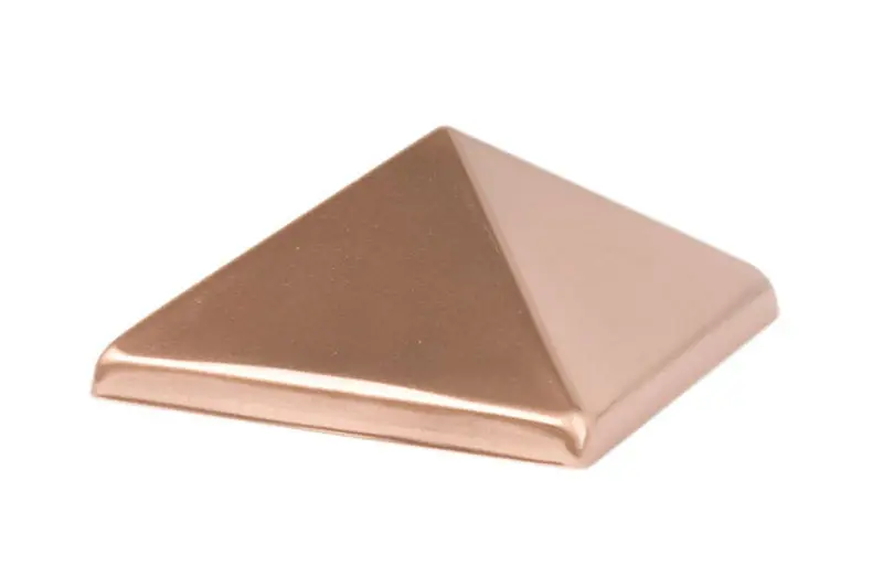 4 In. H X 4 In. L Prefinished Brown Copper Post Cap - Model 230