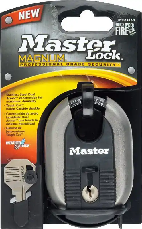 3-3/8 In. H X 1-3/16 In. W X 2-5/16 In. L Steel Ball Bearing Locking Shrouded Padlock
