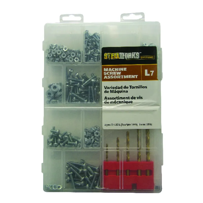 Assorted In. X 1/2 In. L Combination Pan Head Zinc-plated Steel Machine Screw Kit 720 Pk