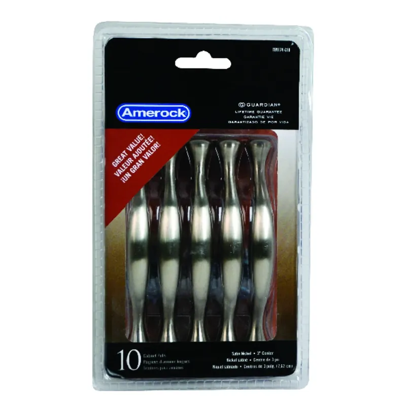 Allison Traditional Arch Cabinet Pull 3 In. Satin Nickel Silver 10 Pk