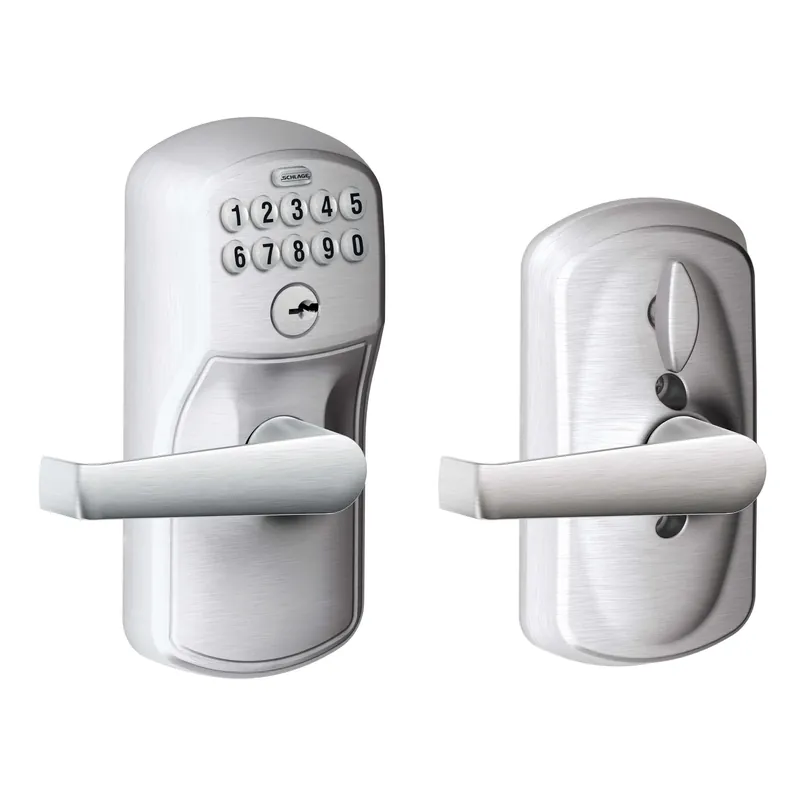 Satin Chrome Keypad Entry Lockset With Flex Lock