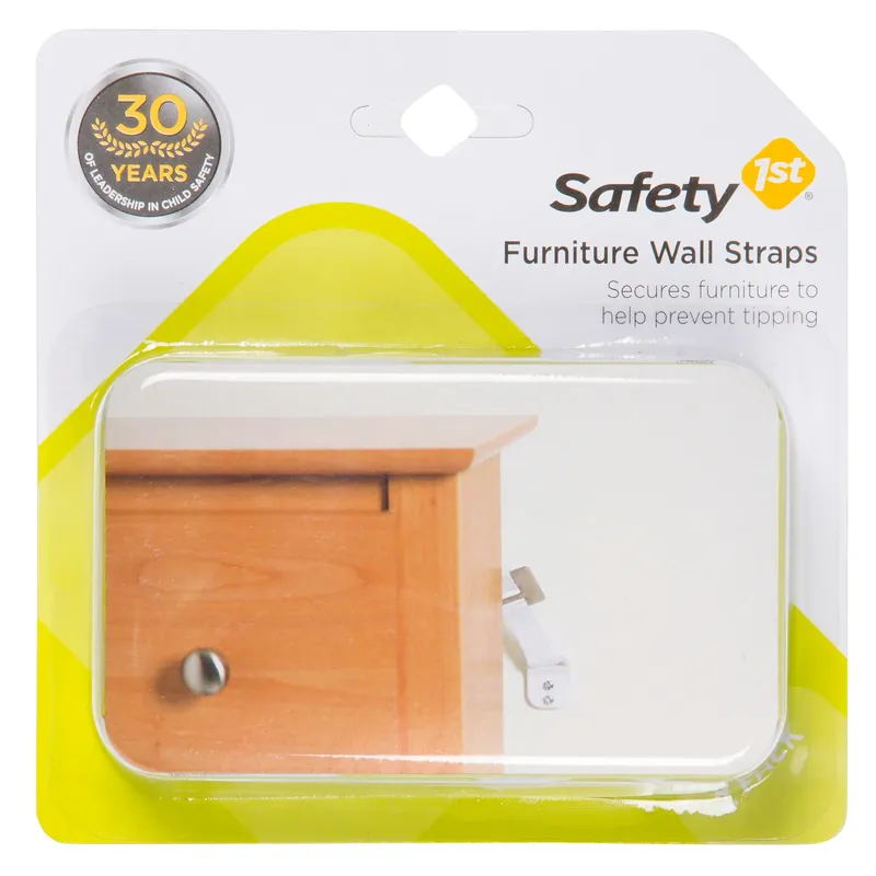 White Plastic Wall Straps 2 Pk