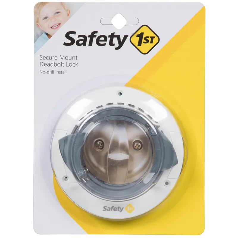 White Plastic Secure Mount Deadbolt Lock 1 Pk