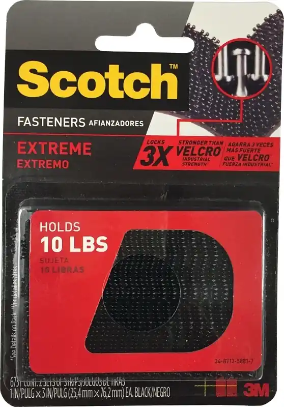 Medium Foam Hook And Loop Fastener 3 In. L 2 Pk